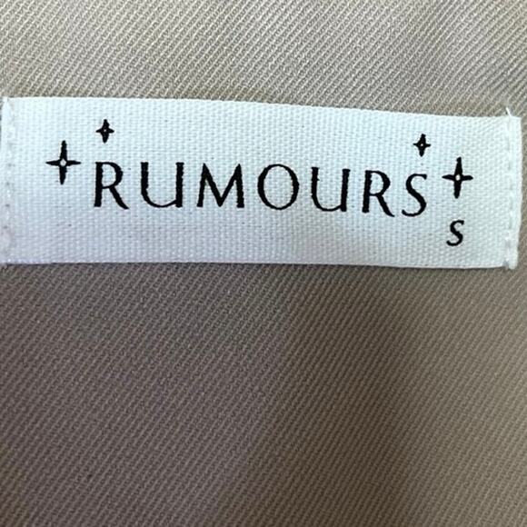 Rumours Beige Formal Sleeveless Button Front Lapel Collar Waist Coat Vest Top S - Picture 3 of 4